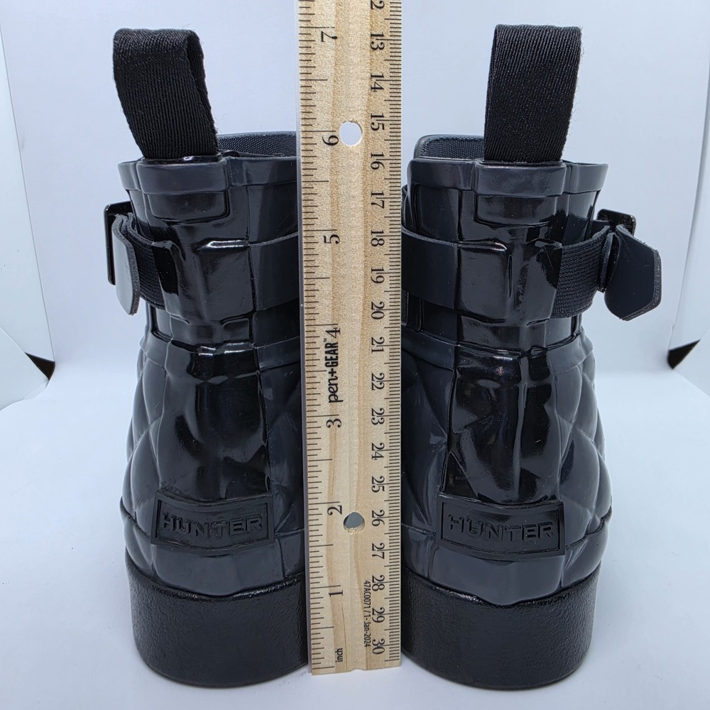 Hunter Original Refined Quilted Chelsea Boots Glossy Slate Gray Women's Size 7 - Picture 2 of 13